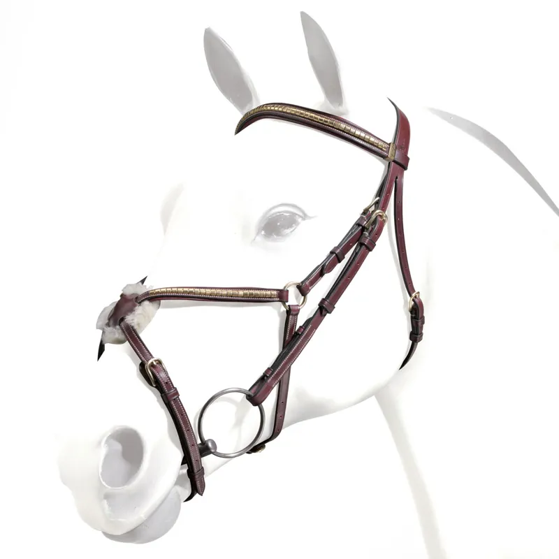 Equipe Emporio BRE14 Clincher Grackle Bridle - Brown/Brass