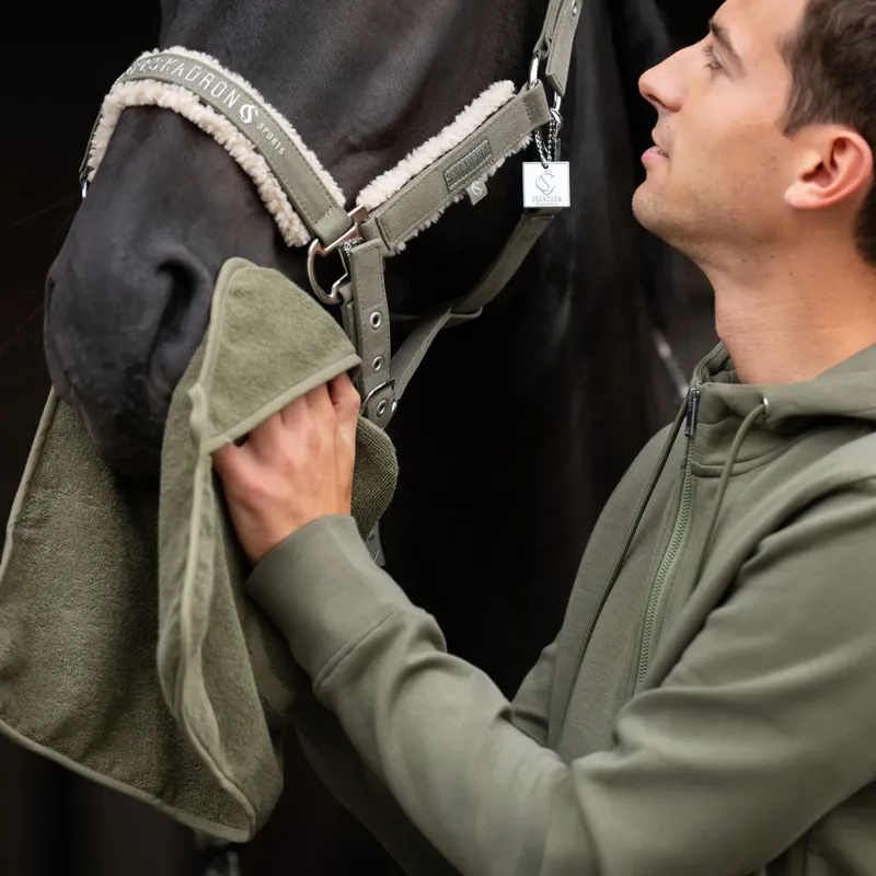 Eskadron Classic Sports Terry Grooming Towel - Dusty Olive-1