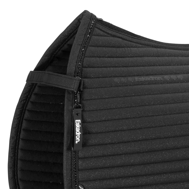 Eskadron Dynamic Sparkle Crystal Dressage Saddlecloth - Black-1