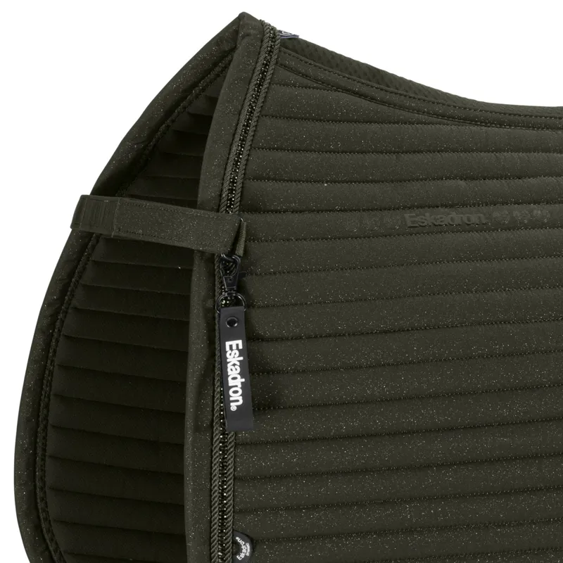 Eskadron Dynamic Sparkle Crystal Dressage Saddlecloth - Deep Green-1