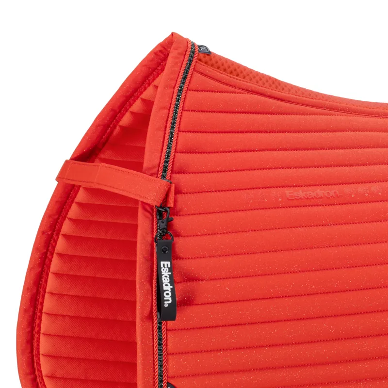Eskadron Dynamic Sparkle Crystal Dressage Saddlecloth - Poppy Red-1