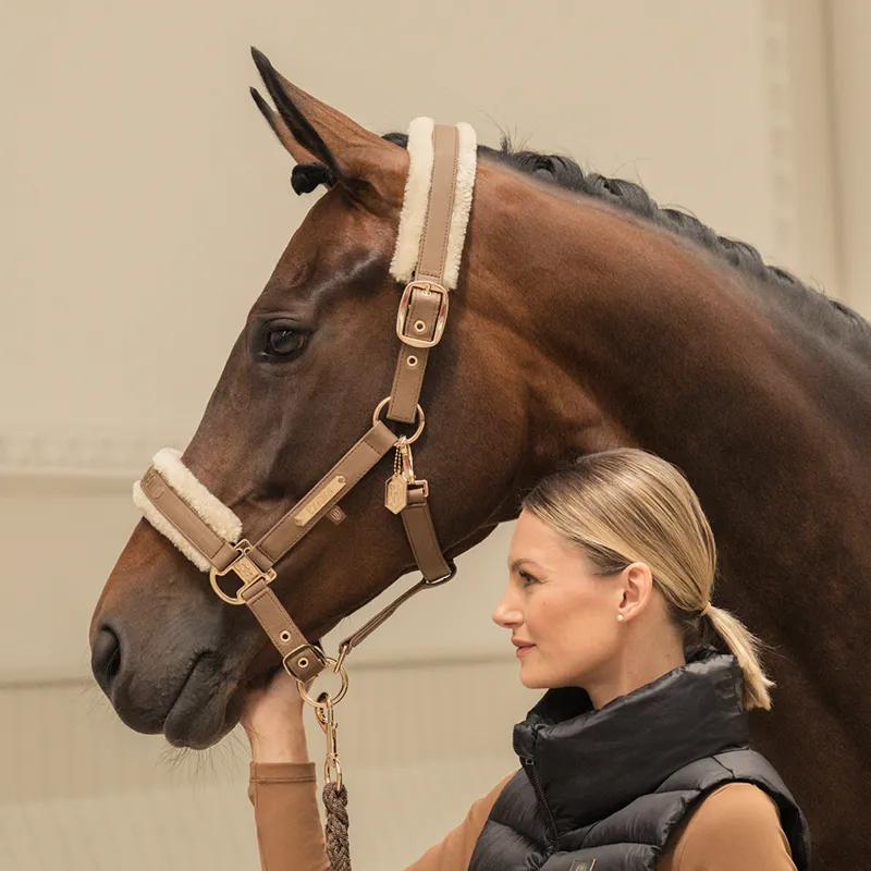 Eskadron Heritage Faux Leather Headcollar - Almond-1