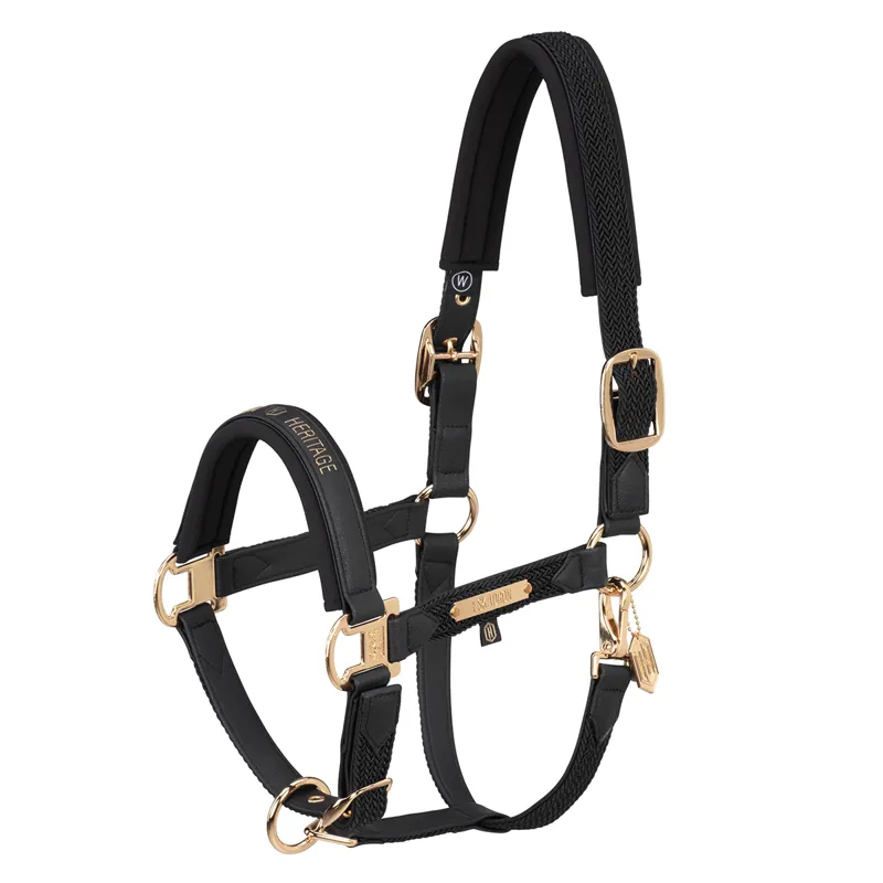 Eskadron Heritage Faux Leather Plaited Headcollar - Black