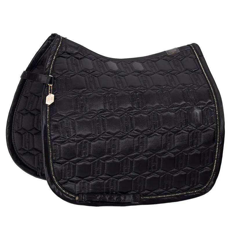 Eskadron Heritage Satin Crystal Dressage Saddlecloth - Black