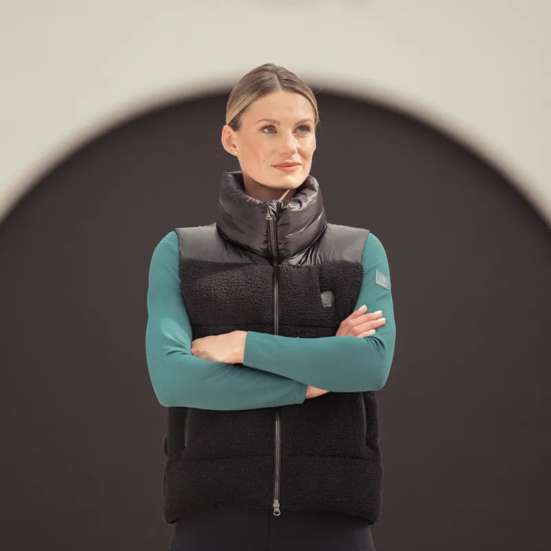 Eskadron Heritage Teddy Quilted Gilet - Black-4