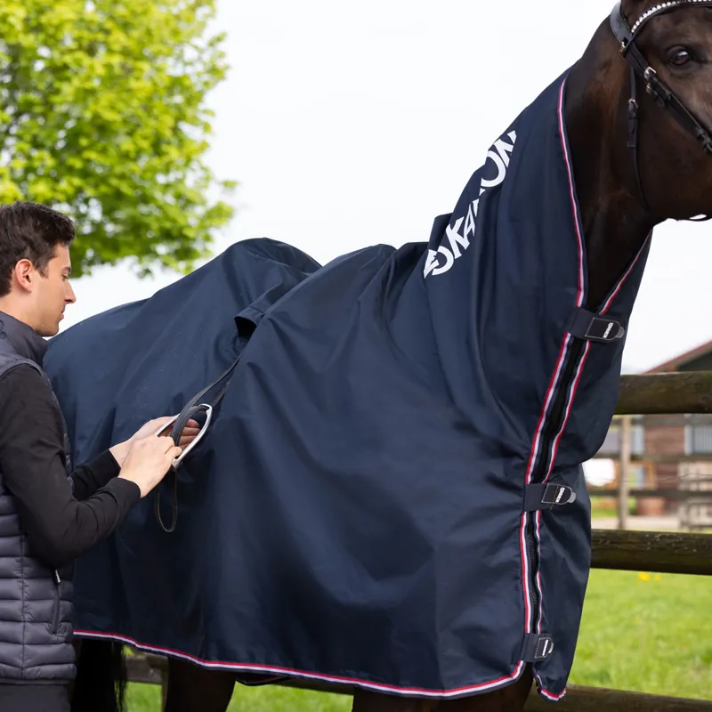 Eskadron Zip Neck Waterproof Riding Rain Sheet Rug - Navy-1