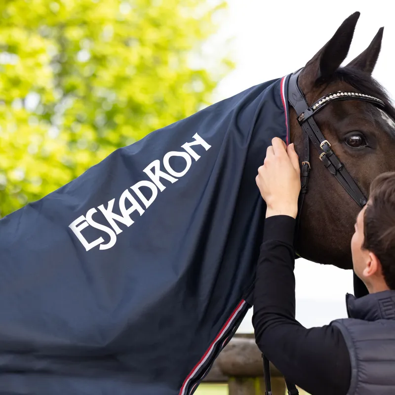 Eskadron Zip Neck Waterproof Riding Rain Sheet Rug - Navy-3