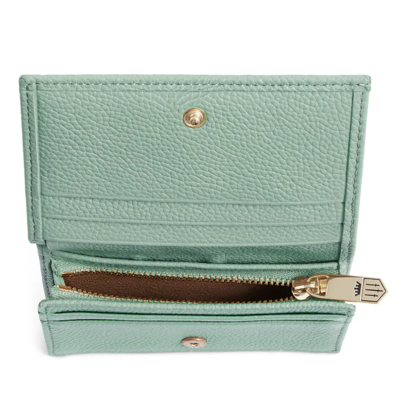 Fairfax and Favor Ashwell Purse - Mint Leather-2