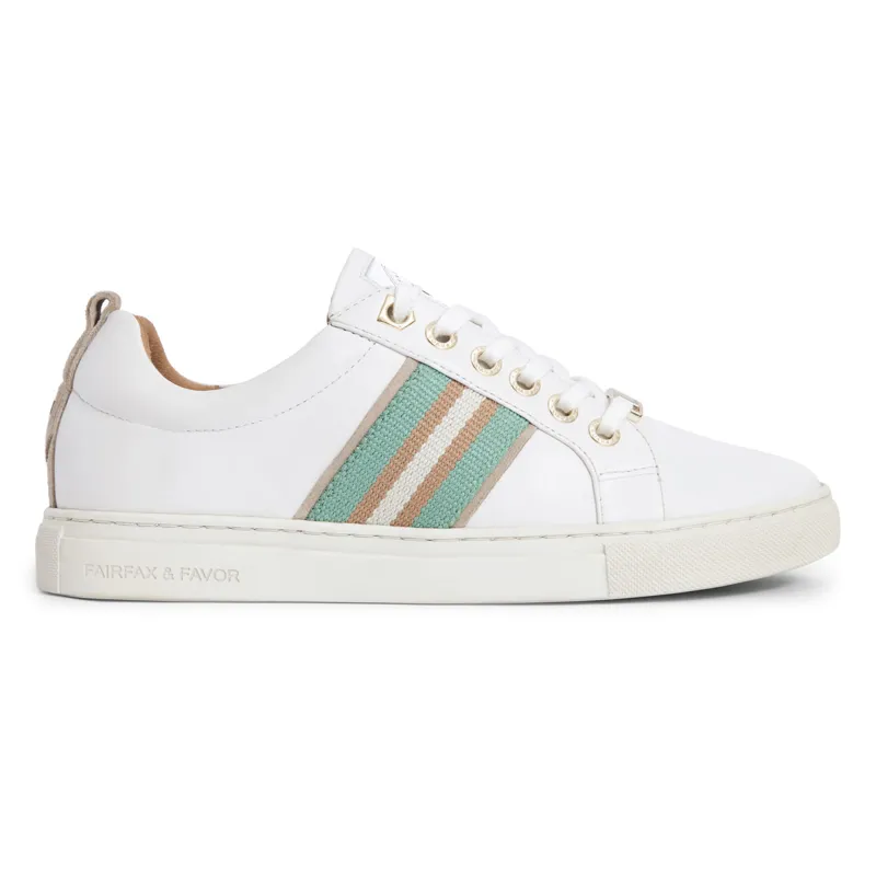 Fairfax and Favor Boston Trainers - White/Mint/Stone-1