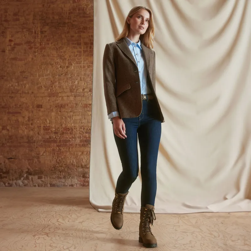 Fairfax and Favor Anglesey Womens Combat Boots - Fog Nubuck-2