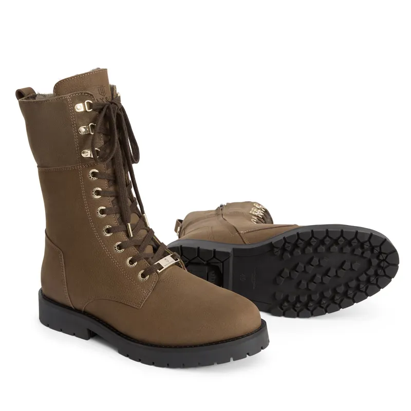 Fairfax and Favor Anglesey Womens Combat Boots - Fog Nubuck