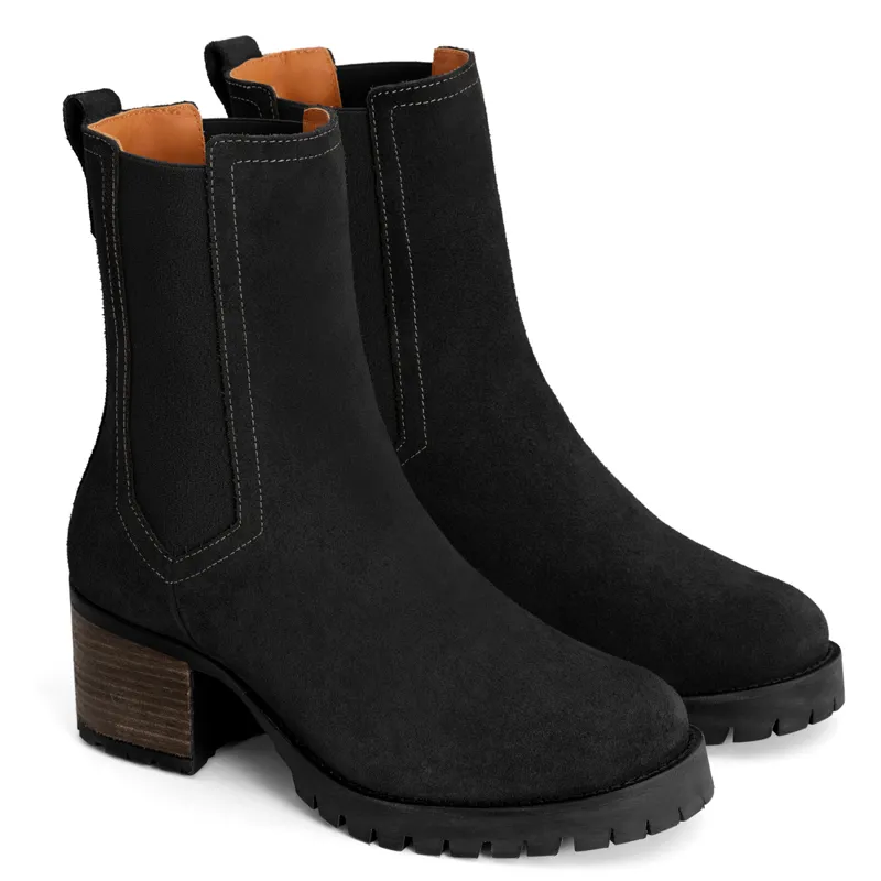 Fairfax and Favor Heeled Boudica Ankle Boots - Black Suede