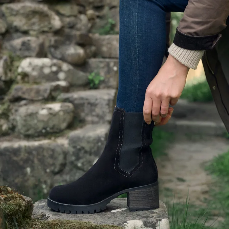 Fairfax and Favor Heeled Boudica Ankle Boots - Black Suede-1