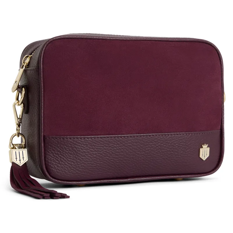 Fairfax and Favor Finsbury Handbag - Exclusive Elderberry Suede