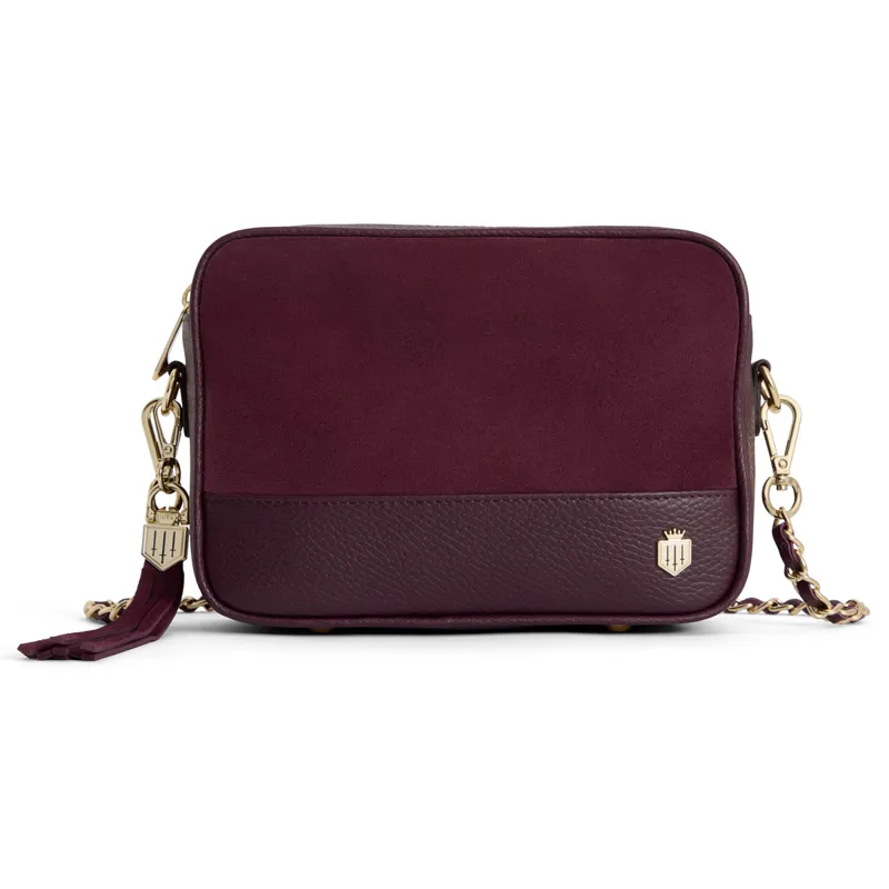Fairfax and Favor Finsbury Handbag - Exclusive Elderberry Suede-3