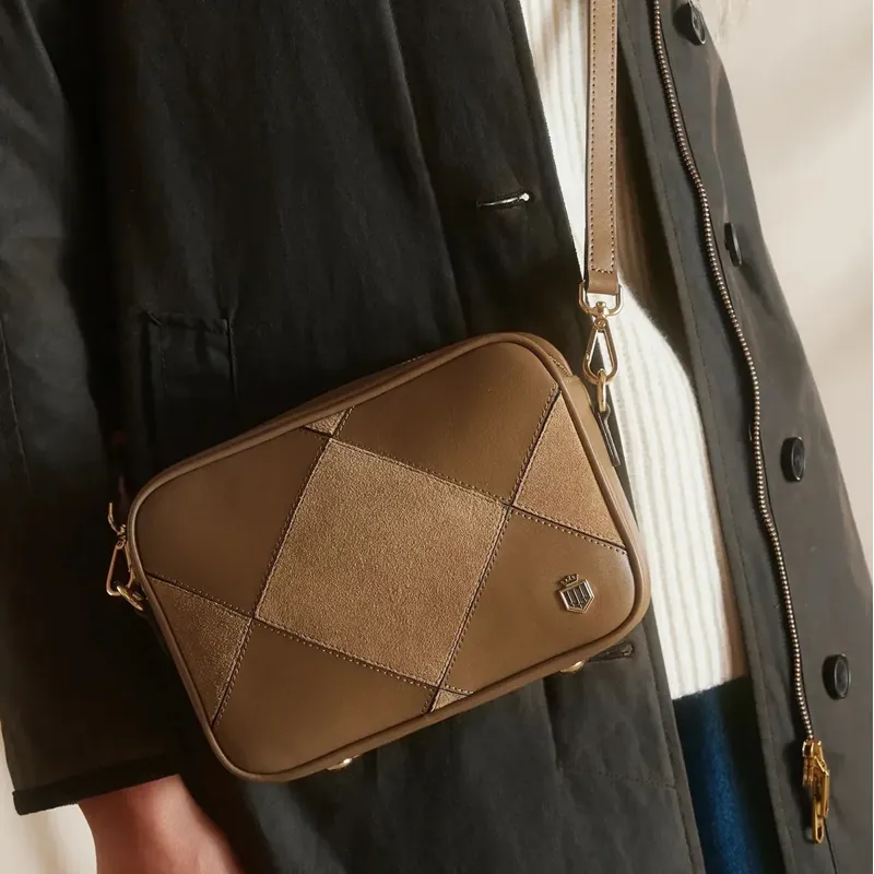 Fairfax and Favor Finsbury Handbag - Harlequin Tan Suede-1