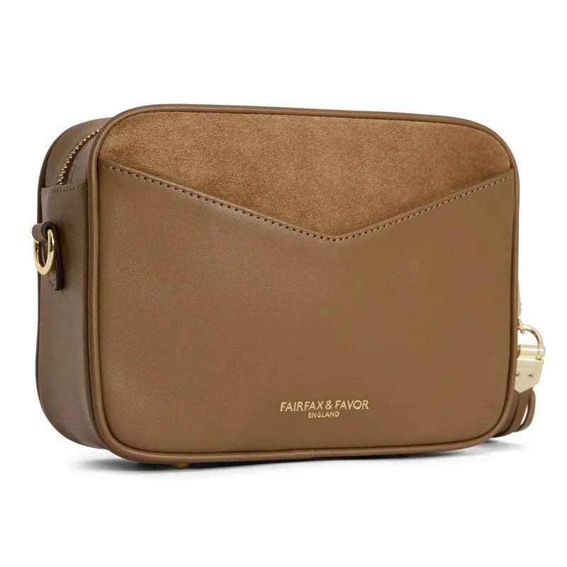 Fairfax and Favor Finsbury Handbag - Harlequin Tan Suede-2