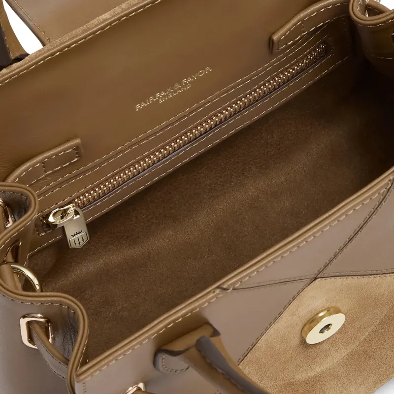 Fairfax and Favor Mini Windsor Handbag - Harlequin Tan Suede-2