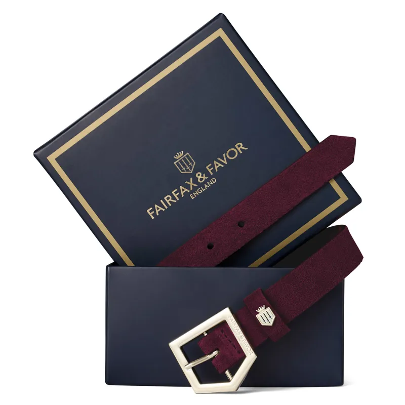 Fairfax and Favor Sennowe Belt - Elderberry Suede-1