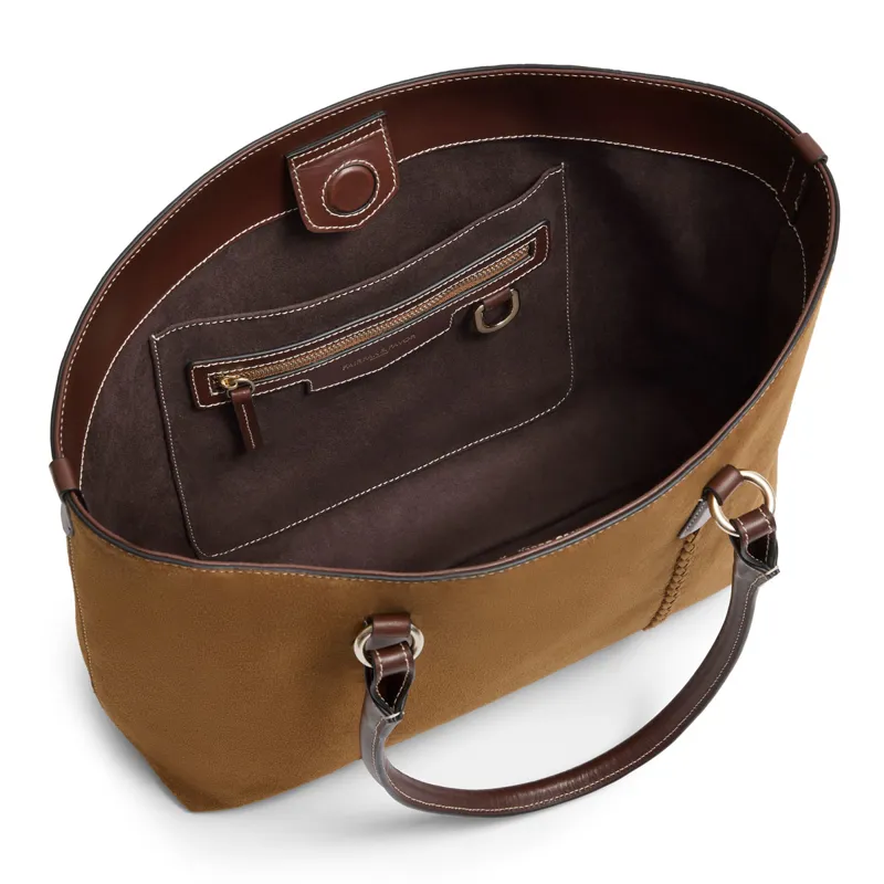 Fairfax and Favor Seville Tote Bag - Tan Suede-3