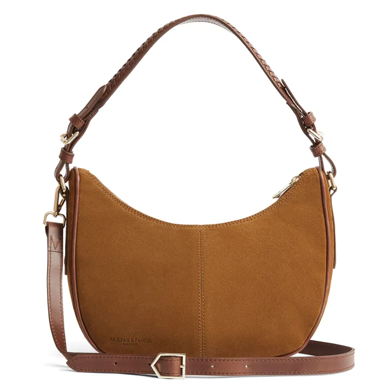 Fairfax and Favor Tetbury Cresent Bag - Tan Suede