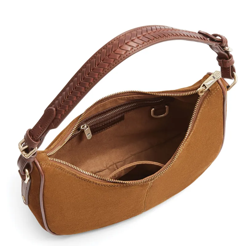 Fairfax and Favor Tetbury Cresent Bag - Tan Suede-2