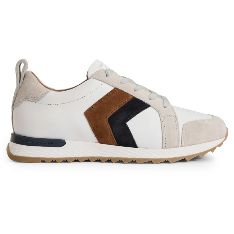 Fairfax and Favor Xandra Womens Trainers - White/Tan/Navy-2