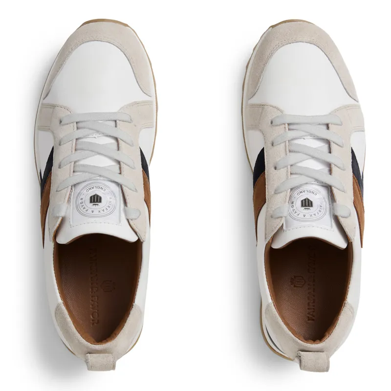 Fairfax and Favor Xandra Womens Trainers - White/Tan/Navy-3