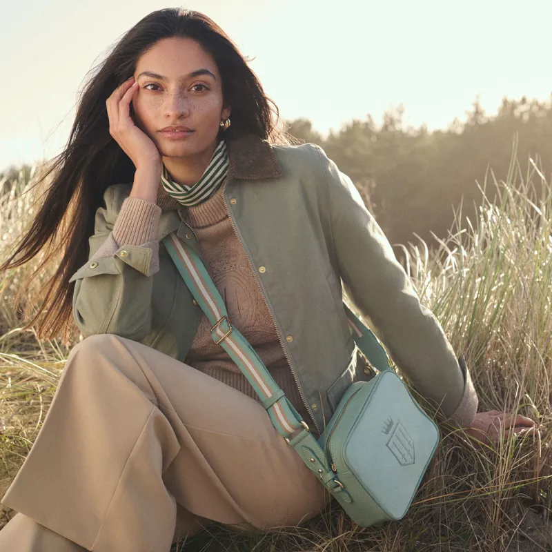 Fairfax and Favor Finsbury Handbag - Stockist Exclusive Mint Suede-4