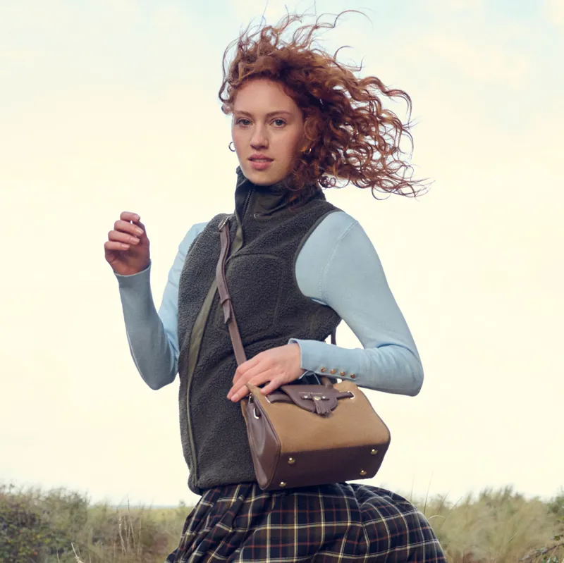 Fairfax and Favor Mini Windsor Handbag - Tan Suede-9