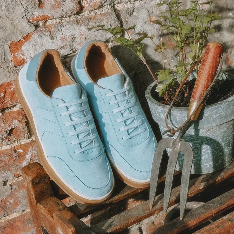 Fairfax and Favor Kendrick Suede Trainers - Sky Blue Suede-1