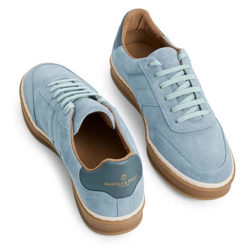 Fairfax and Favor Kendrick Suede Trainers - Sky Blue Suede-2