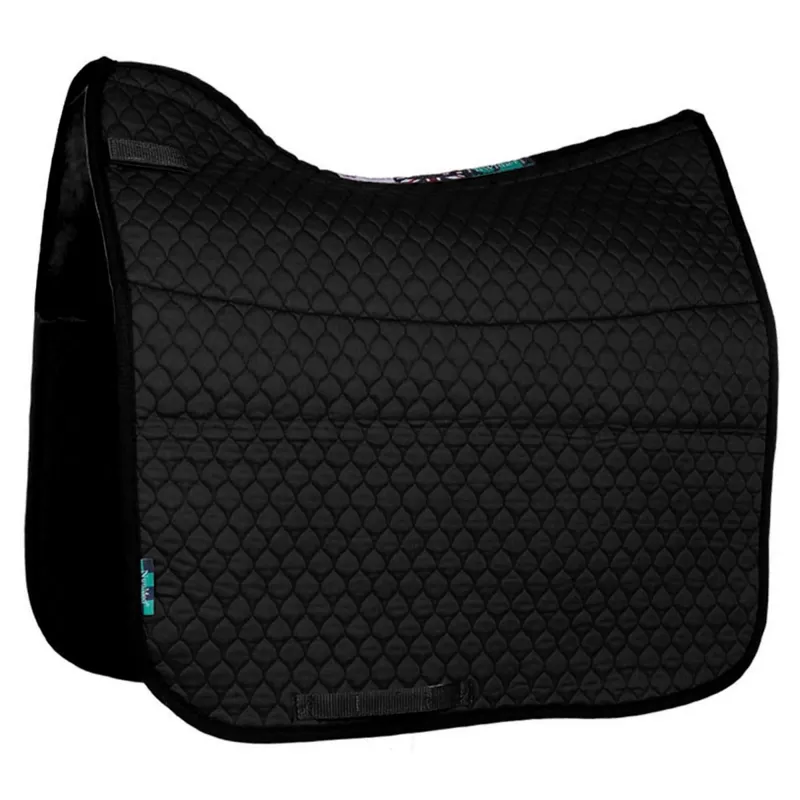 NuuMed Gullet-Free Half Wool Dressage Saddle Pad - Black