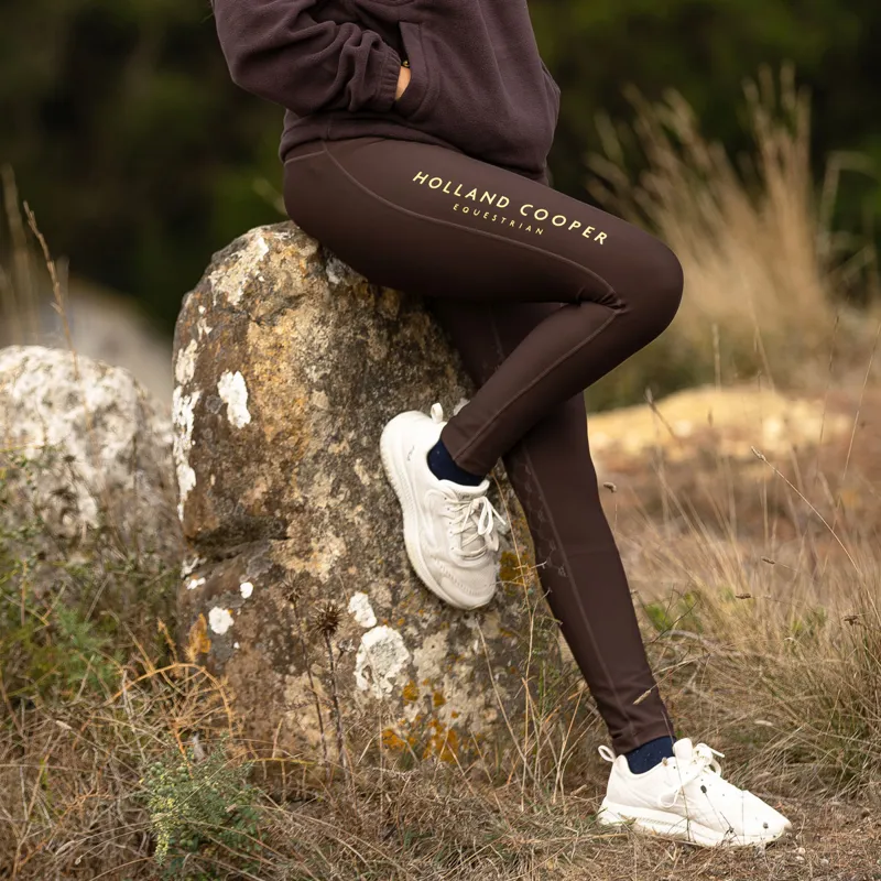 Holland Cooper Chiltern Legging Womens Riding Tights - Walnut-1