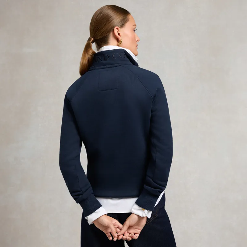 Holland Cooper Sporting Goods Henley Womens Quarter Zip - Ink Navy-2