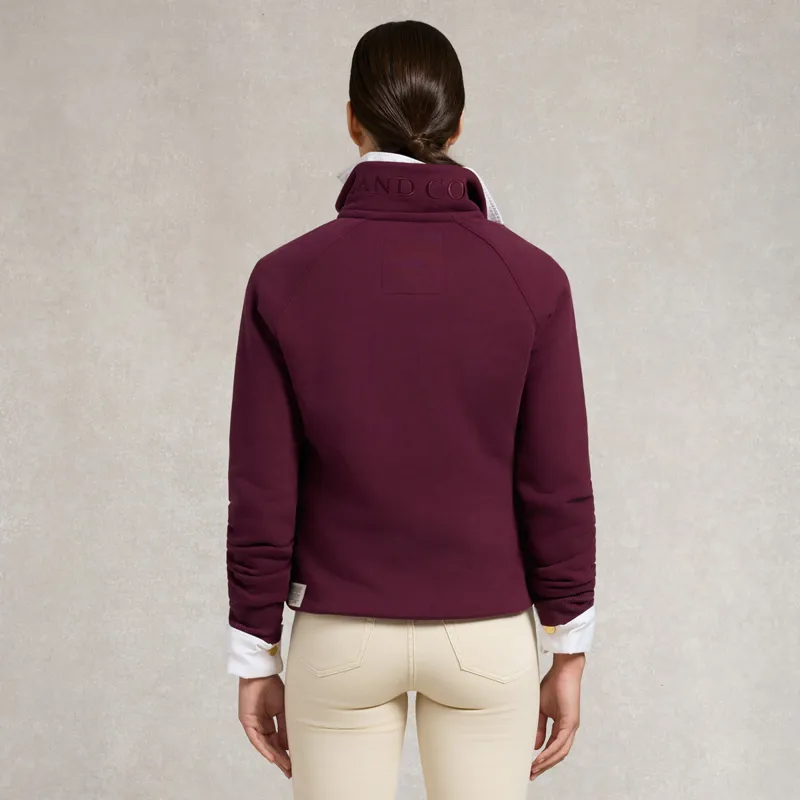 Holland Cooper Sporting Goods Henley Womens Quarter Zip - Mulberry-2