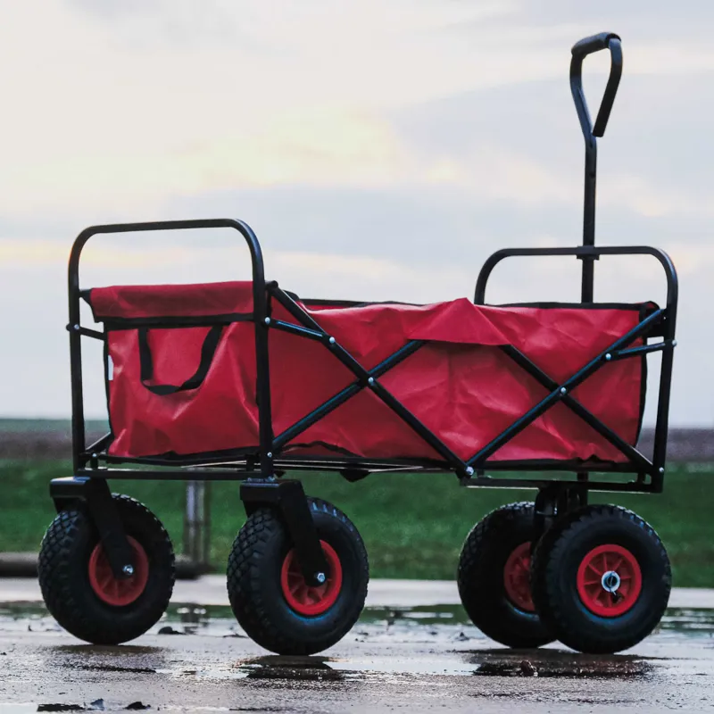 Hippo-Tonic 4-Wheel Saddle Cart - Red