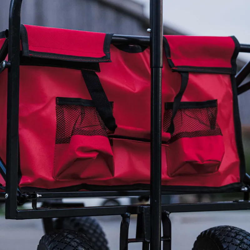 Hippo-Tonic 4-Wheel Saddle Cart - Red-4