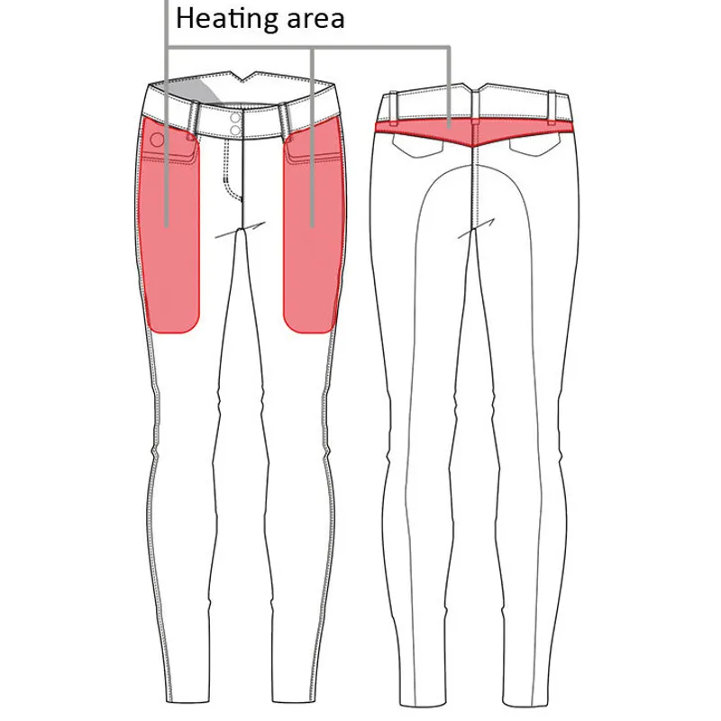 HKM Comfort Full Grip Womens Heated Breeches - Deep Blue-4