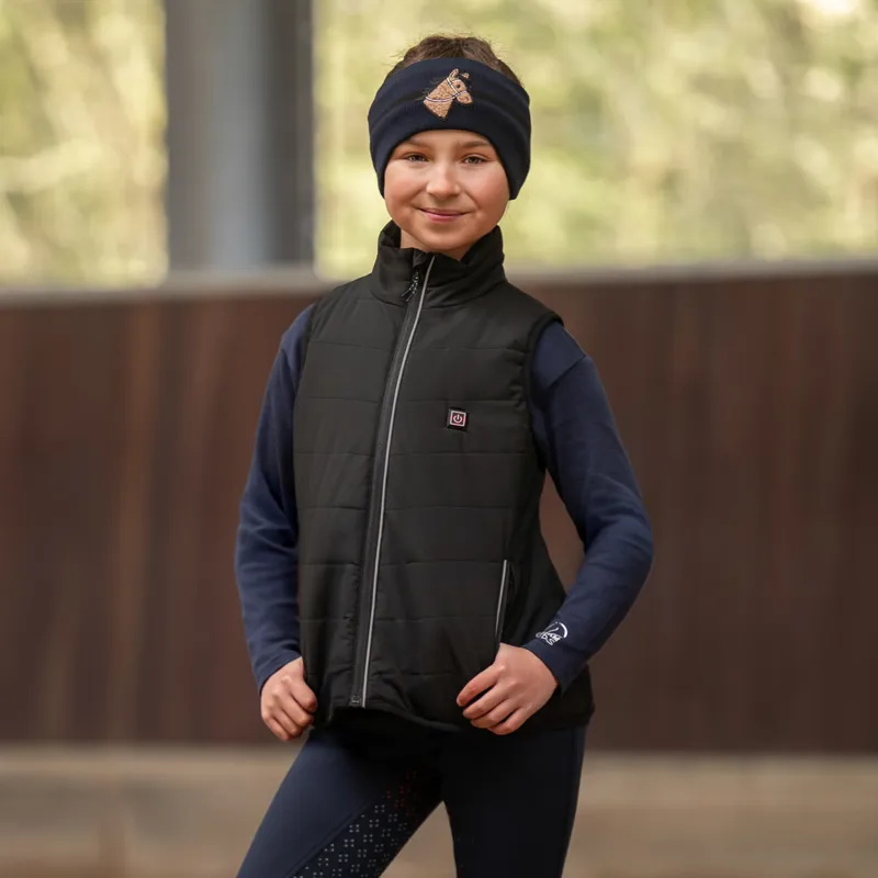 HKM Cuddle Junior Heated Gilet - Black-4