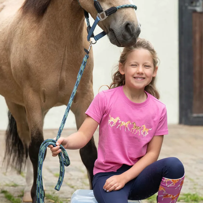 HKM Pony Club Junior T-Shirt - Pink-4