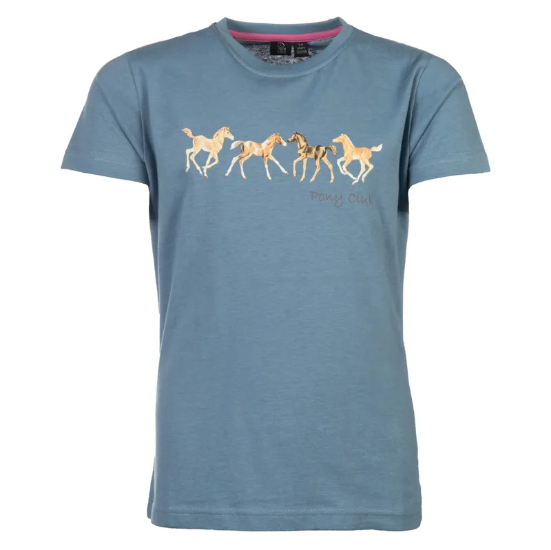 HKM Pony Club Junior T-Shirt - Smokey Blue