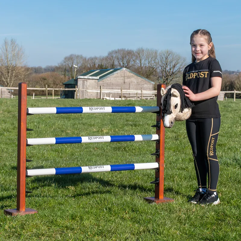 Redpost Wooden Hobby Horse Jump - Dark Blue-3