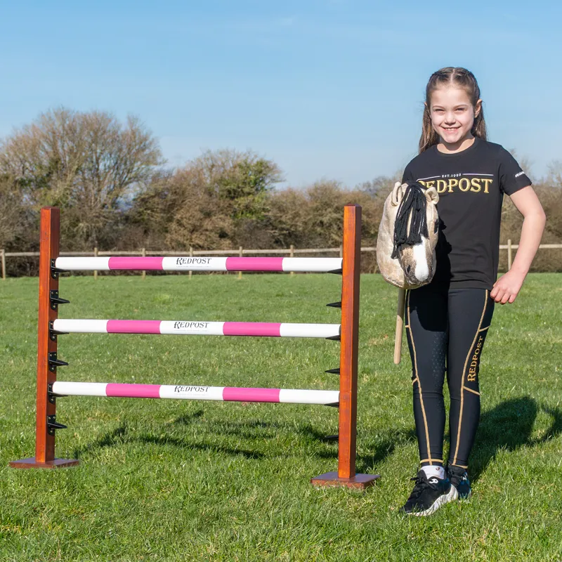 Redpost Wooden Hobby Horse Jump - Pink-2