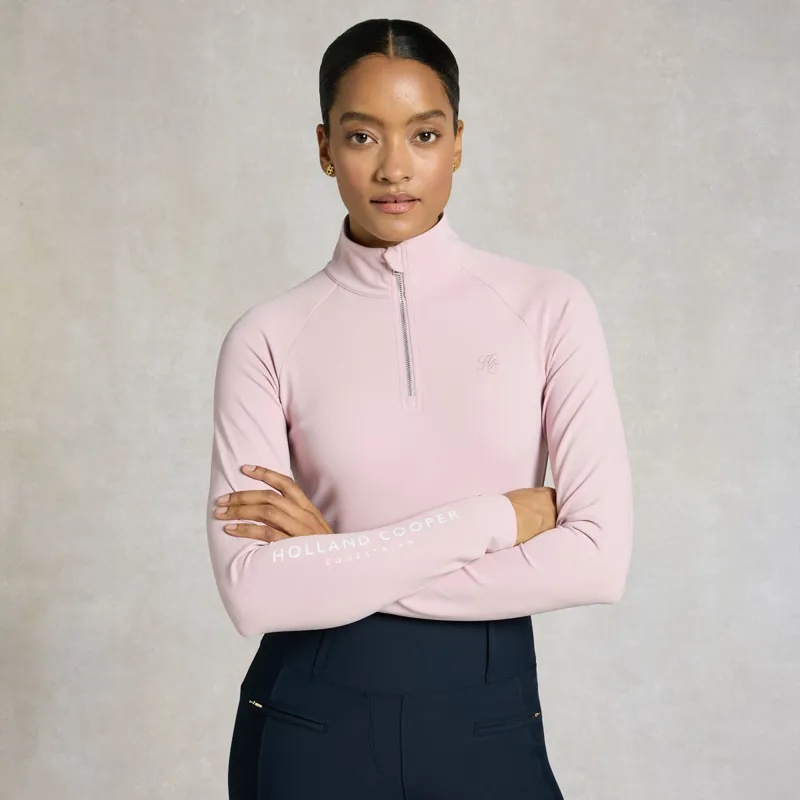 Holland Cooper Chiltern Womens Base Layer - Dawn Pink-1