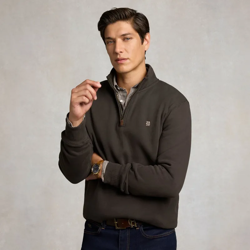 Holland Cooper Classic Mens Quarter Zip Sweat - Bournville