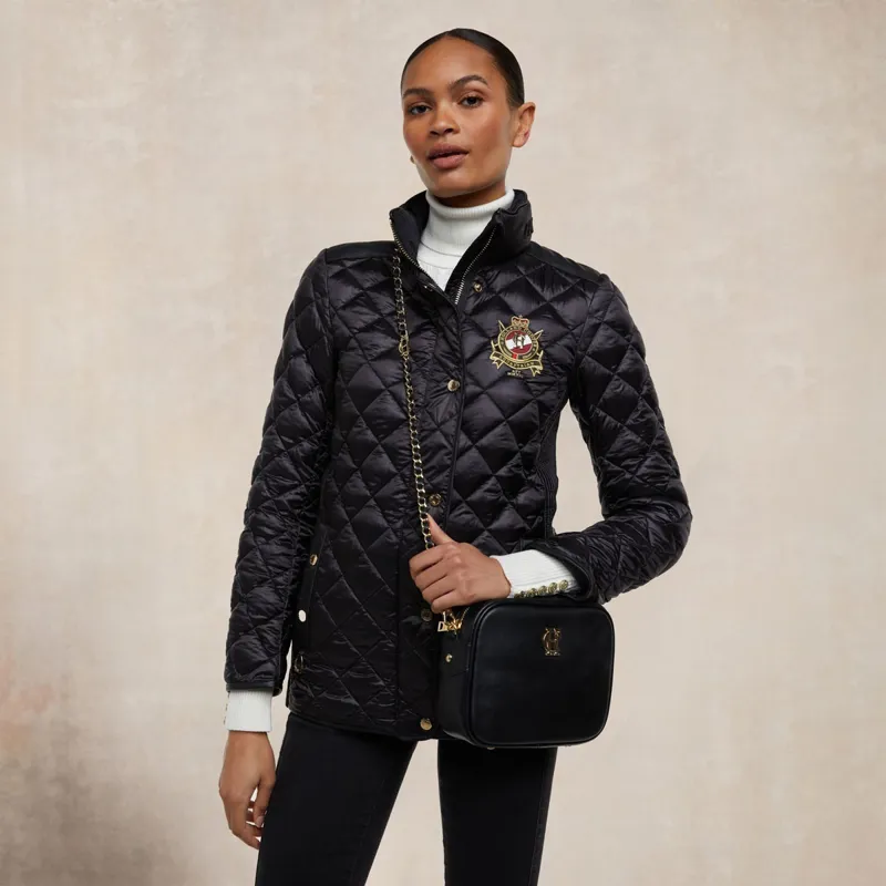 Holland Cooper Diamond Quilt Classic Womens Jacket - Black