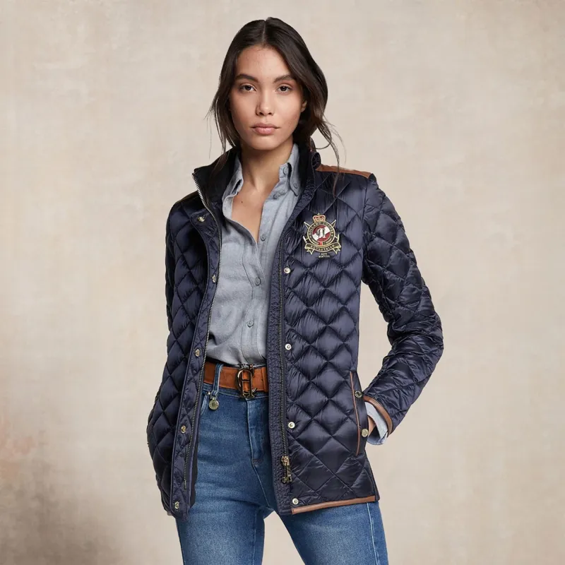 Holland Cooper Diamond Quilt Classic Womens Jacket - Ink Navy