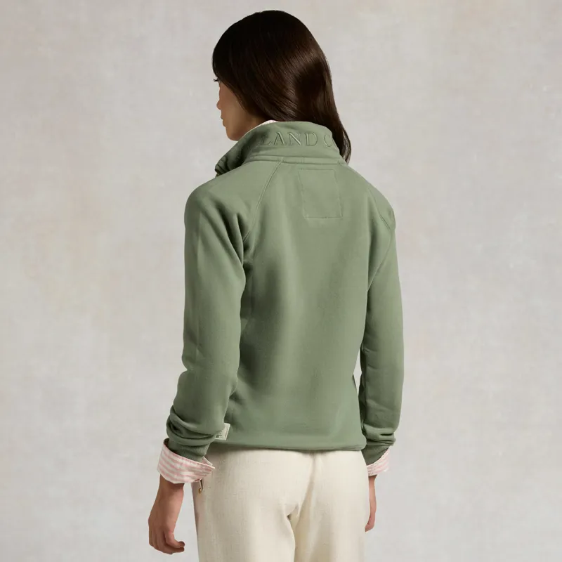 Holland Cooper Sporting Goods Henley Womens Quarter Zip - Sage-2