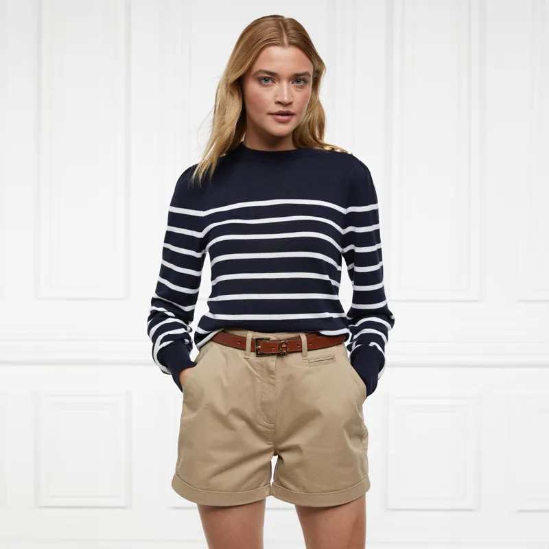 Holland Cooper Arnesby Chino Ladies Shorts - Stone